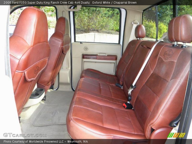  2008 F350 Super Duty King Ranch Crew Cab 4x4 Dually Chaparral Brown Interior