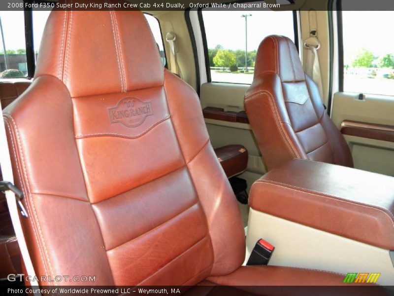 Oxford White / Chaparral Brown 2008 Ford F350 Super Duty King Ranch Crew Cab 4x4 Dually