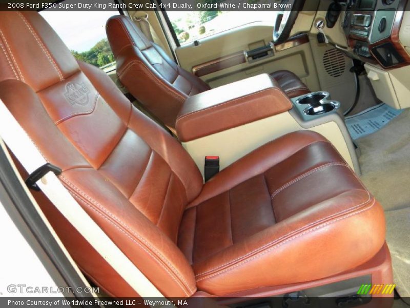 Oxford White / Chaparral Brown 2008 Ford F350 Super Duty King Ranch Crew Cab 4x4 Dually