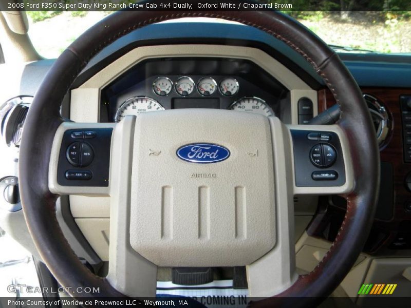 Oxford White / Chaparral Brown 2008 Ford F350 Super Duty King Ranch Crew Cab 4x4 Dually