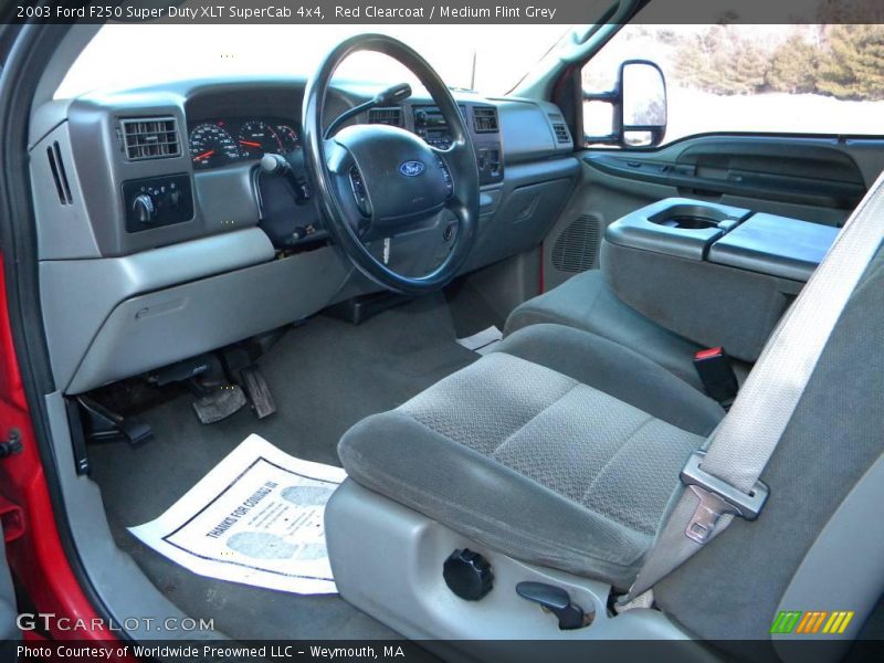  2003 F250 Super Duty XLT SuperCab 4x4 Medium Flint Grey Interior