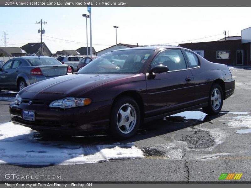 Berry Red Metallic / Medium Gray 2004 Chevrolet Monte Carlo LS