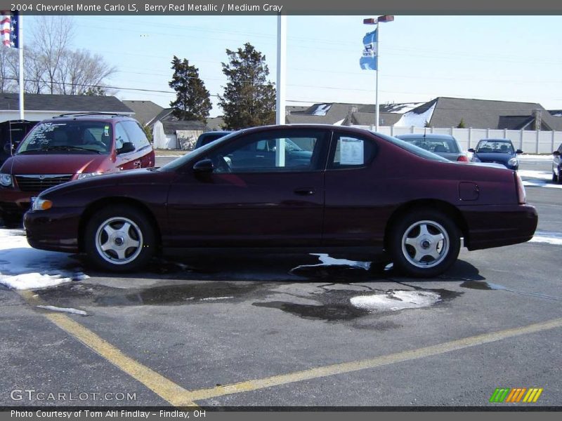 Berry Red Metallic / Medium Gray 2004 Chevrolet Monte Carlo LS