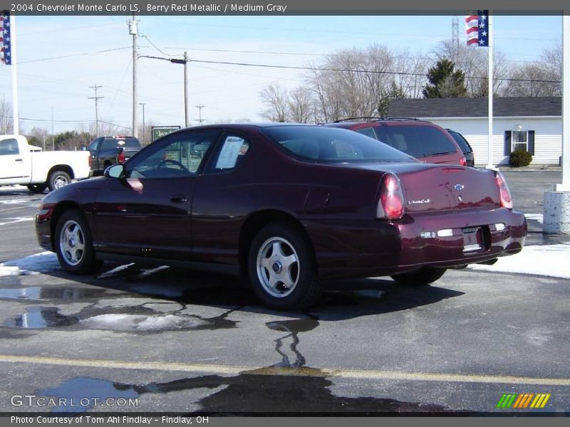 Berry Red Metallic / Medium Gray 2004 Chevrolet Monte Carlo LS