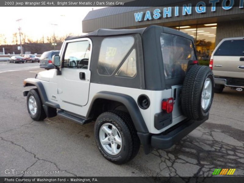 Bright Silver Metallic / Dark Slate Gray 2003 Jeep Wrangler SE 4x4