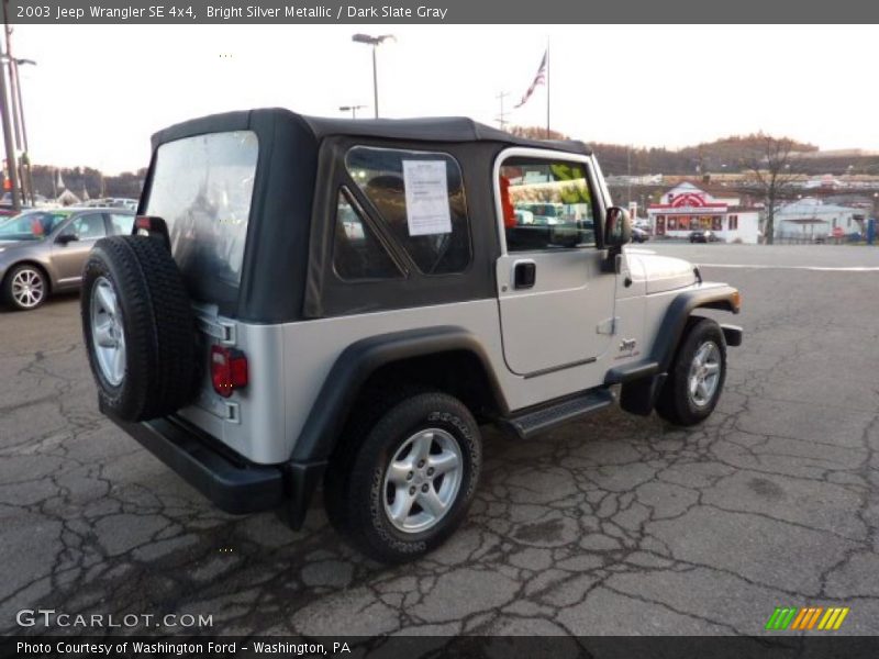 Bright Silver Metallic / Dark Slate Gray 2003 Jeep Wrangler SE 4x4