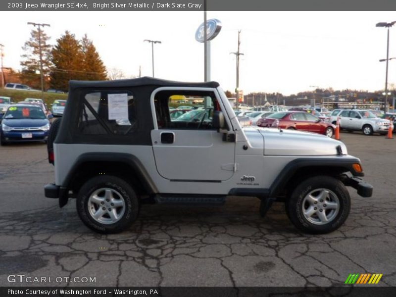 Bright Silver Metallic / Dark Slate Gray 2003 Jeep Wrangler SE 4x4