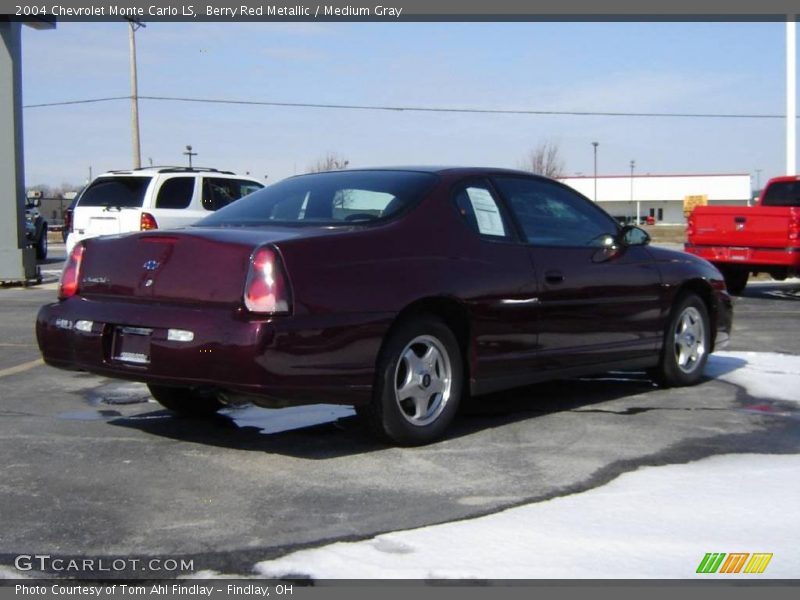 Berry Red Metallic / Medium Gray 2004 Chevrolet Monte Carlo LS