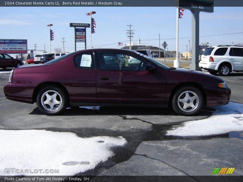 Berry Red Metallic / Medium Gray 2004 Chevrolet Monte Carlo LS