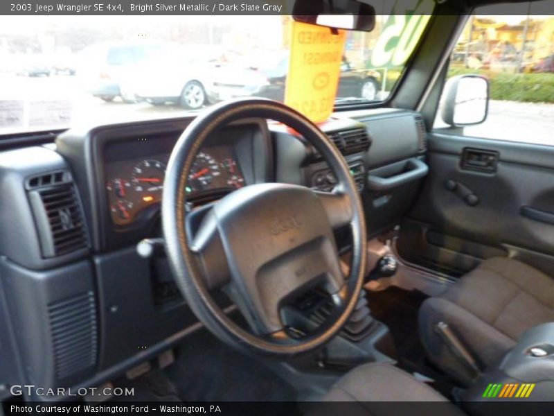 Bright Silver Metallic / Dark Slate Gray 2003 Jeep Wrangler SE 4x4