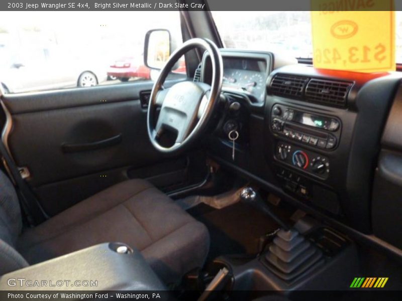 Bright Silver Metallic / Dark Slate Gray 2003 Jeep Wrangler SE 4x4