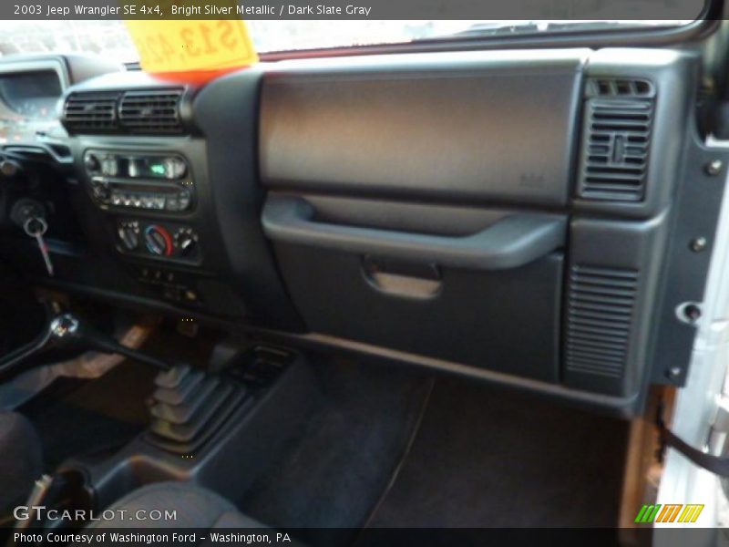 Bright Silver Metallic / Dark Slate Gray 2003 Jeep Wrangler SE 4x4