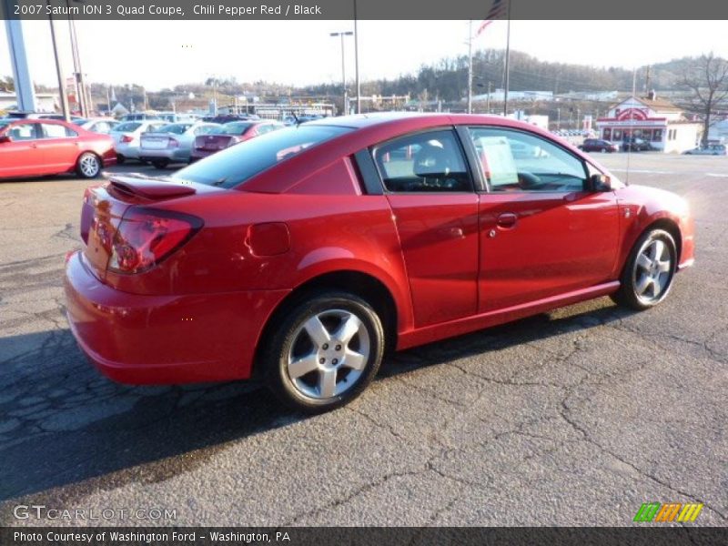 Chili Pepper Red / Black 2007 Saturn ION 3 Quad Coupe