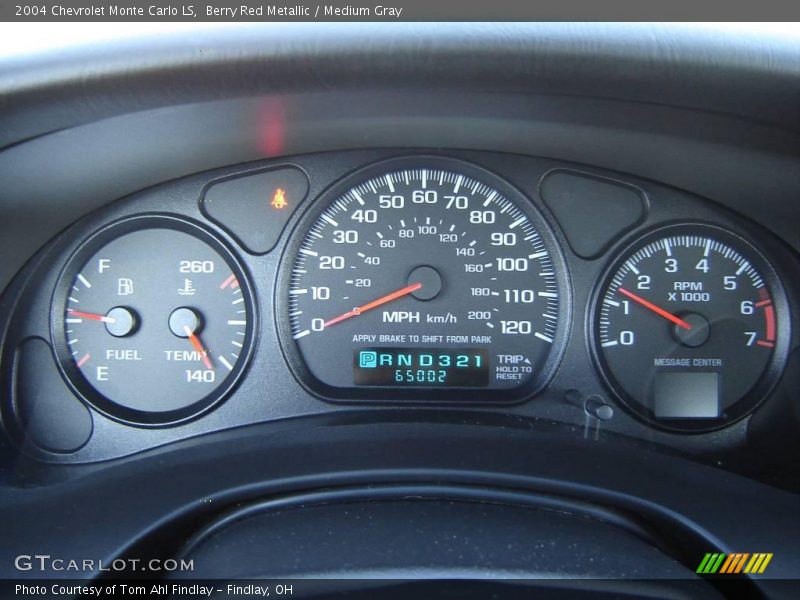 Berry Red Metallic / Medium Gray 2004 Chevrolet Monte Carlo LS