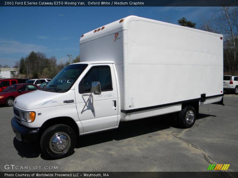 Oxford White / Medium Graphite 2001 Ford E Series Cutaway E350 Moving Van