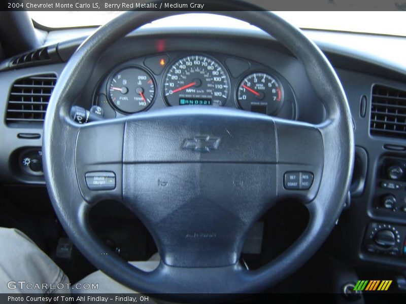 Berry Red Metallic / Medium Gray 2004 Chevrolet Monte Carlo LS
