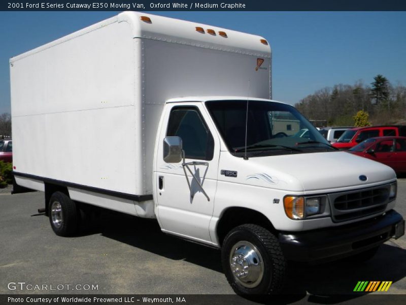 Oxford White / Medium Graphite 2001 Ford E Series Cutaway E350 Moving Van