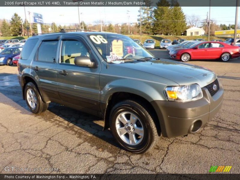 Titanium Green Metallic / Medium/Dark Pebble 2006 Ford Escape XLT V6 4WD