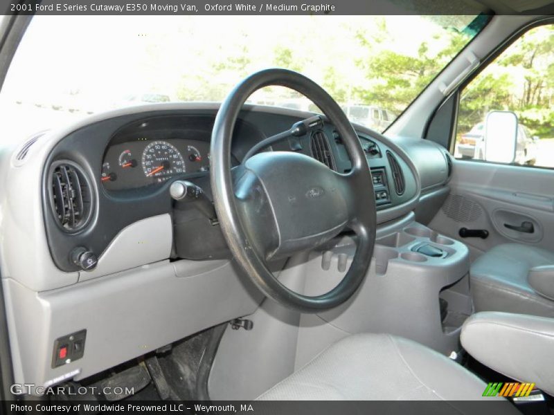 Oxford White / Medium Graphite 2001 Ford E Series Cutaway E350 Moving Van