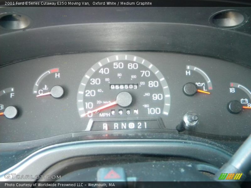 Oxford White / Medium Graphite 2001 Ford E Series Cutaway E350 Moving Van