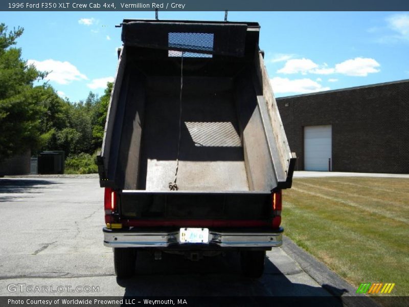 Vermillion Red / Grey 1996 Ford F350 XLT Crew Cab 4x4
