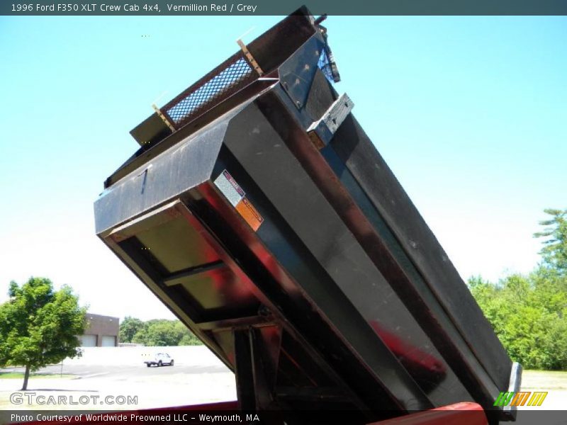 Vermillion Red / Grey 1996 Ford F350 XLT Crew Cab 4x4