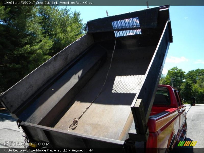 Vermillion Red / Grey 1996 Ford F350 XLT Crew Cab 4x4