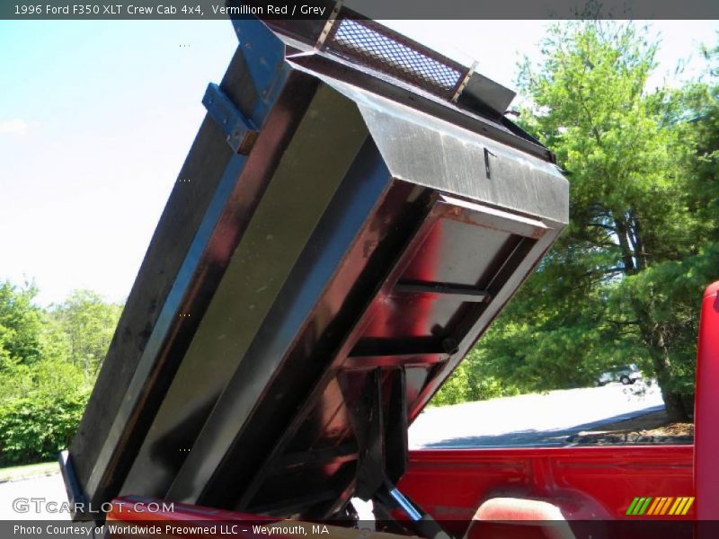 Vermillion Red / Grey 1996 Ford F350 XLT Crew Cab 4x4