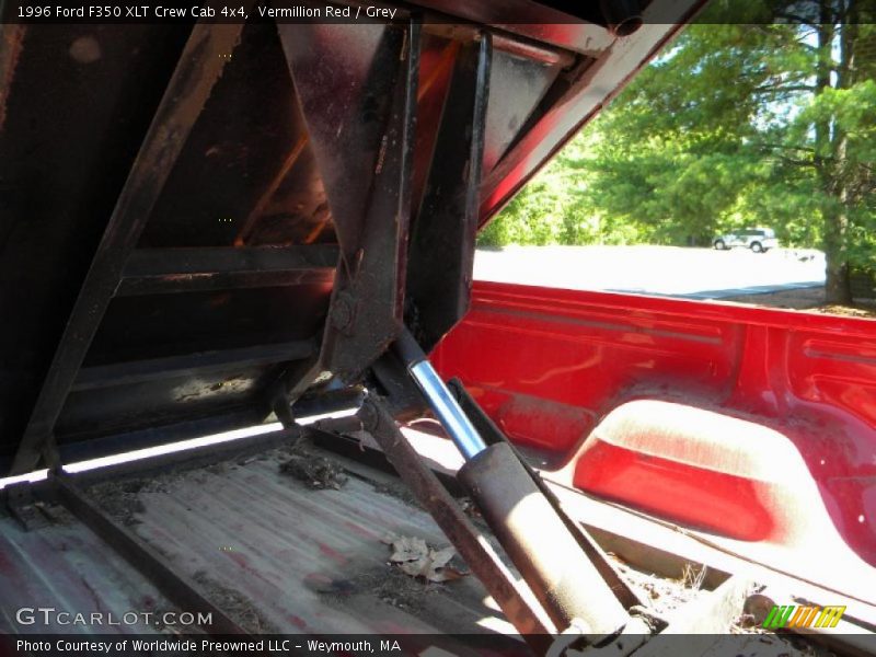 Vermillion Red / Grey 1996 Ford F350 XLT Crew Cab 4x4