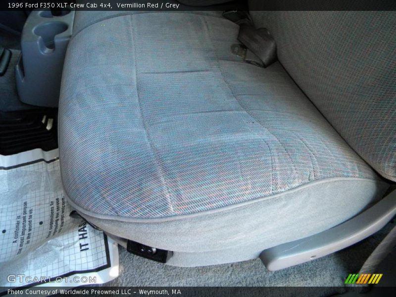 Vermillion Red / Grey 1996 Ford F350 XLT Crew Cab 4x4