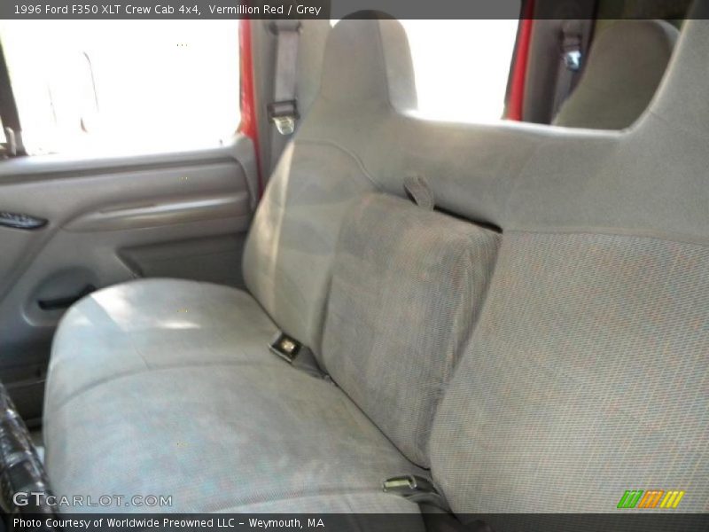 Vermillion Red / Grey 1996 Ford F350 XLT Crew Cab 4x4