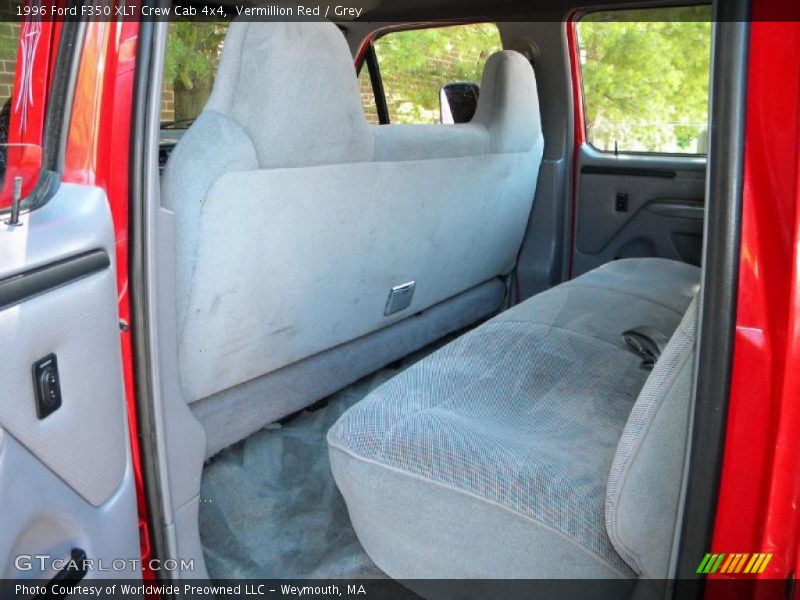 Vermillion Red / Grey 1996 Ford F350 XLT Crew Cab 4x4