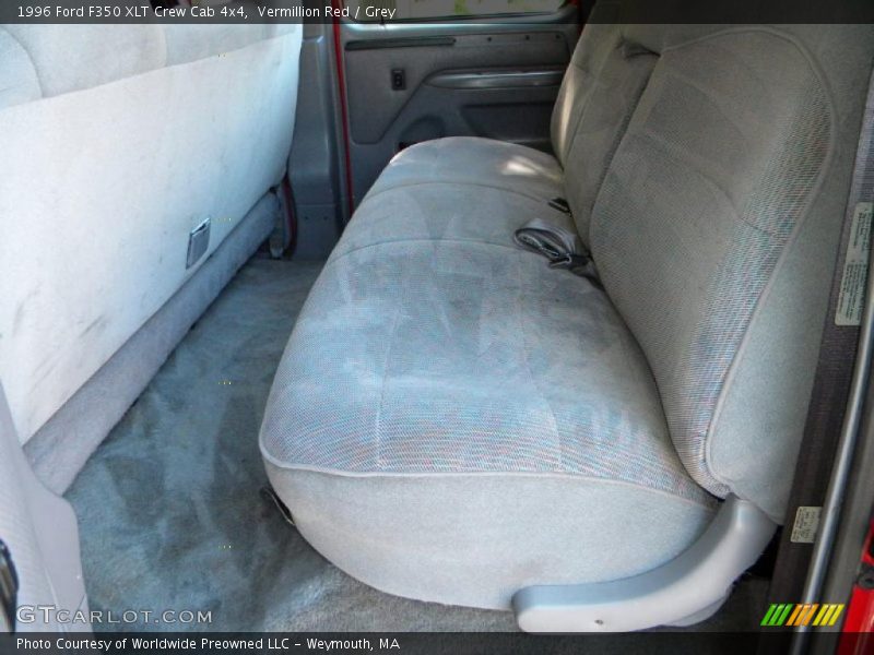 Vermillion Red / Grey 1996 Ford F350 XLT Crew Cab 4x4