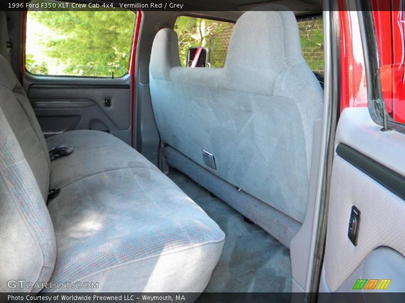 Vermillion Red / Grey 1996 Ford F350 XLT Crew Cab 4x4