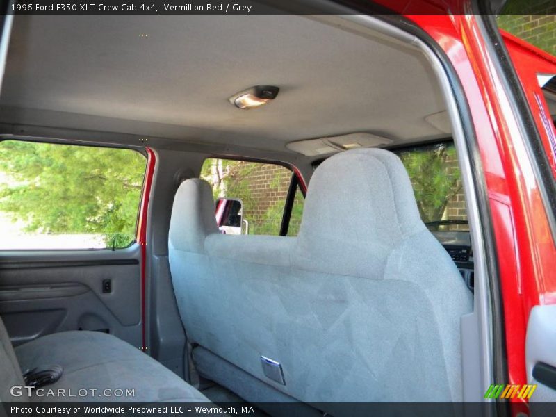 Vermillion Red / Grey 1996 Ford F350 XLT Crew Cab 4x4