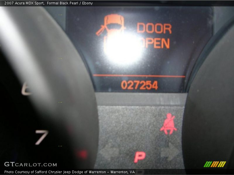 Formal Black Pearl / Ebony 2007 Acura MDX Sport