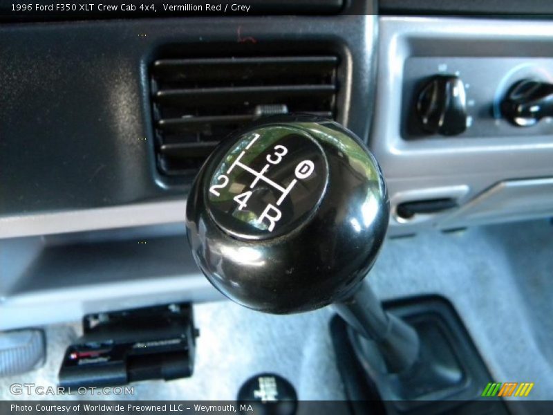 Vermillion Red / Grey 1996 Ford F350 XLT Crew Cab 4x4