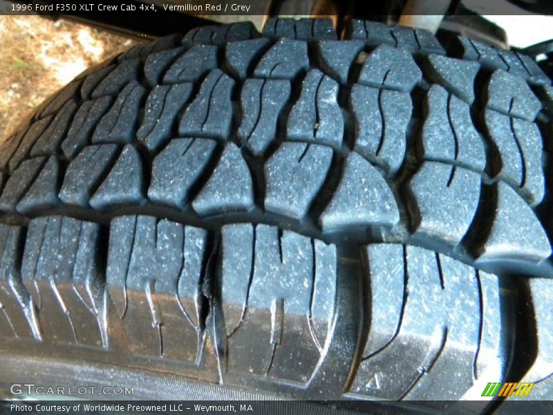 Vermillion Red / Grey 1996 Ford F350 XLT Crew Cab 4x4