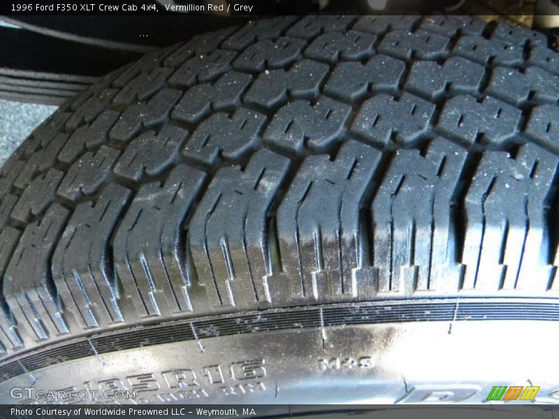 Vermillion Red / Grey 1996 Ford F350 XLT Crew Cab 4x4