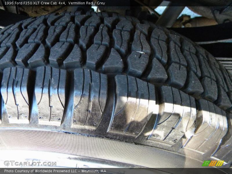 Vermillion Red / Grey 1996 Ford F350 XLT Crew Cab 4x4