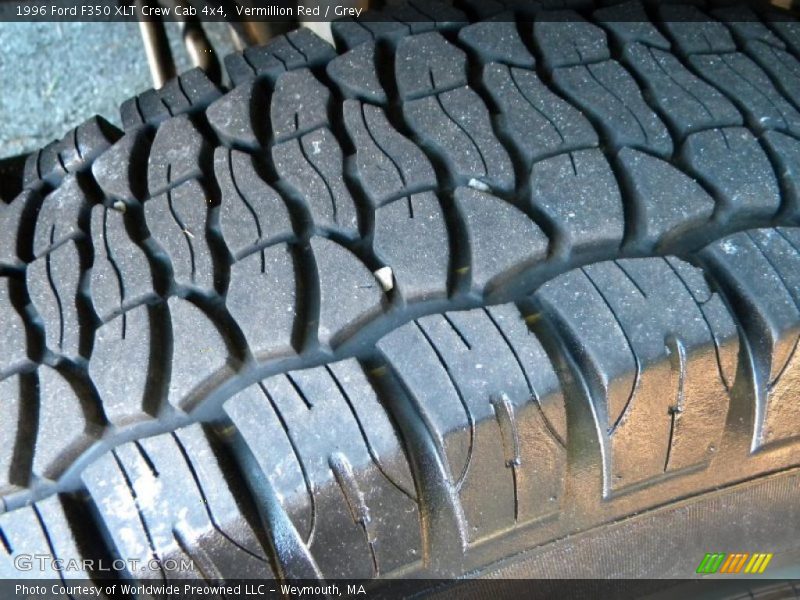 Vermillion Red / Grey 1996 Ford F350 XLT Crew Cab 4x4