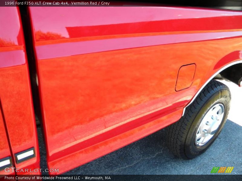 Vermillion Red / Grey 1996 Ford F350 XLT Crew Cab 4x4