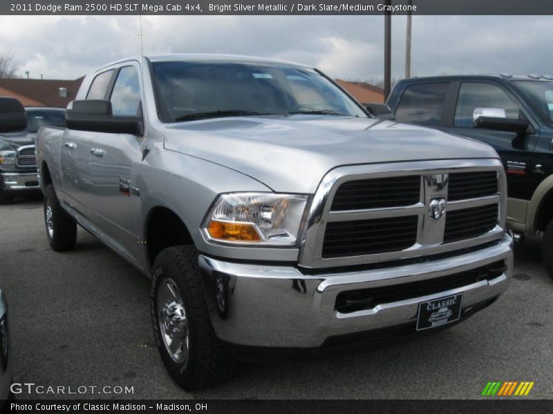 Bright Silver Metallic / Dark Slate/Medium Graystone 2011 Dodge Ram 2500 HD SLT Mega Cab 4x4