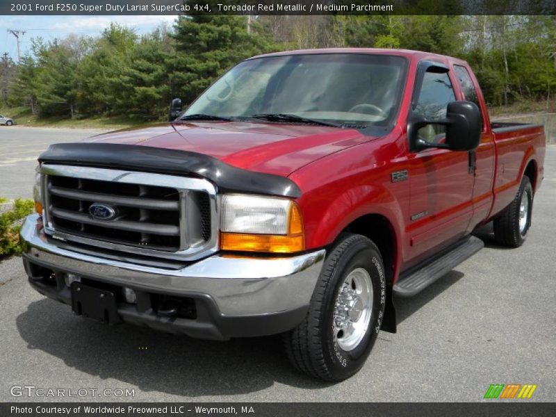 Toreador Red Metallic / Medium Parchment 2001 Ford F250 Super Duty Lariat SuperCab 4x4