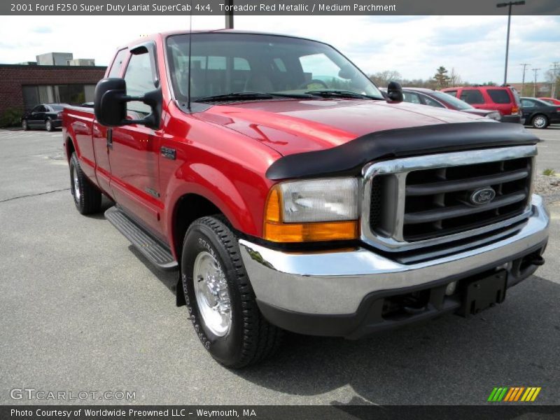 Toreador Red Metallic / Medium Parchment 2001 Ford F250 Super Duty Lariat SuperCab 4x4