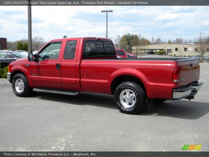 Toreador Red Metallic / Medium Parchment 2001 Ford F250 Super Duty Lariat SuperCab 4x4