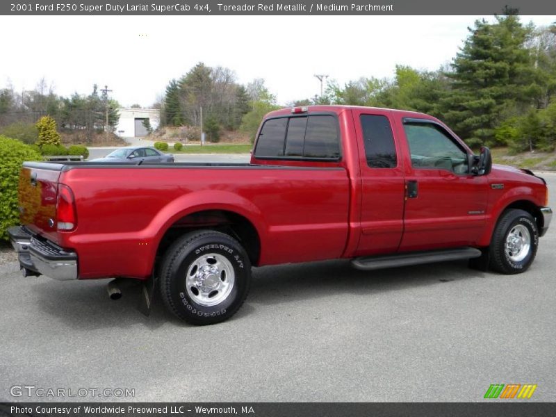 Toreador Red Metallic / Medium Parchment 2001 Ford F250 Super Duty Lariat SuperCab 4x4