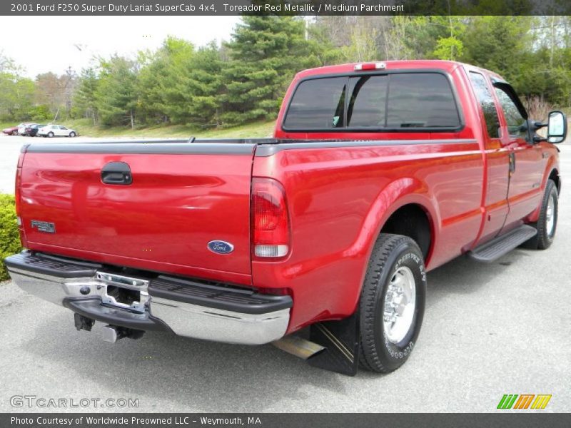 Toreador Red Metallic / Medium Parchment 2001 Ford F250 Super Duty Lariat SuperCab 4x4