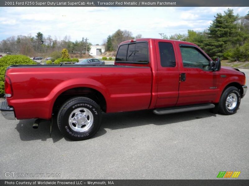 Toreador Red Metallic / Medium Parchment 2001 Ford F250 Super Duty Lariat SuperCab 4x4