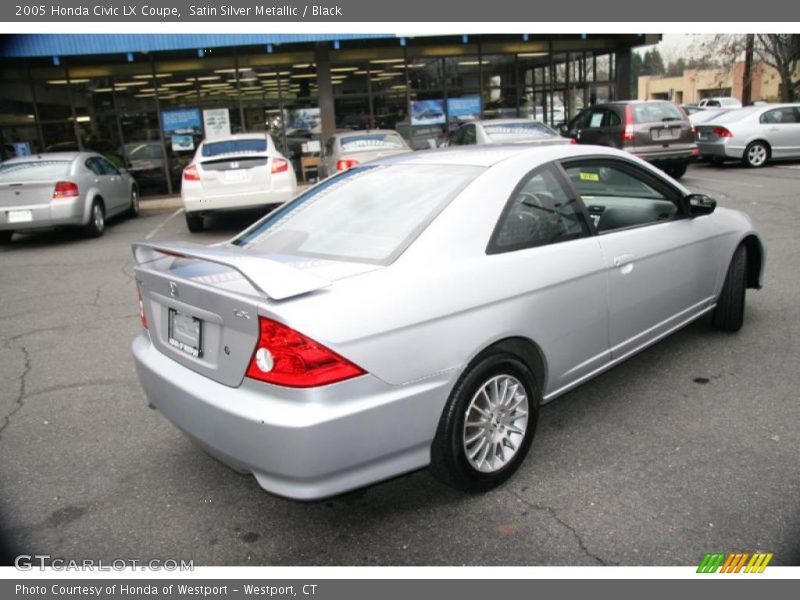 Satin Silver Metallic / Black 2005 Honda Civic LX Coupe